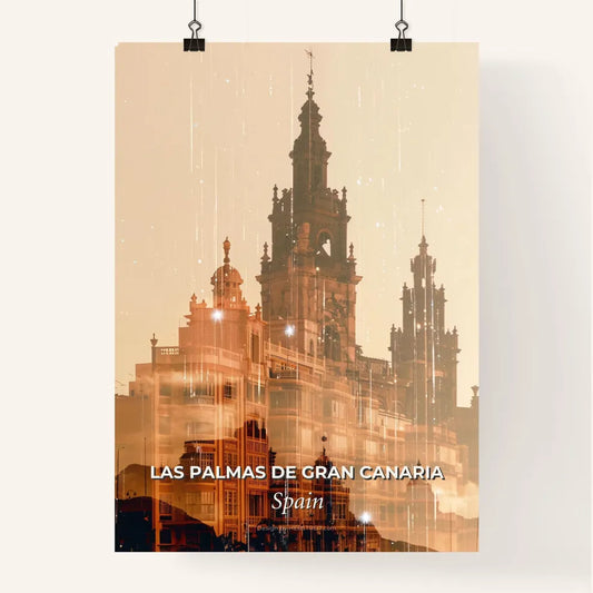 Las Palmas de Gran Canaria Cityscape Modern Art Poster
