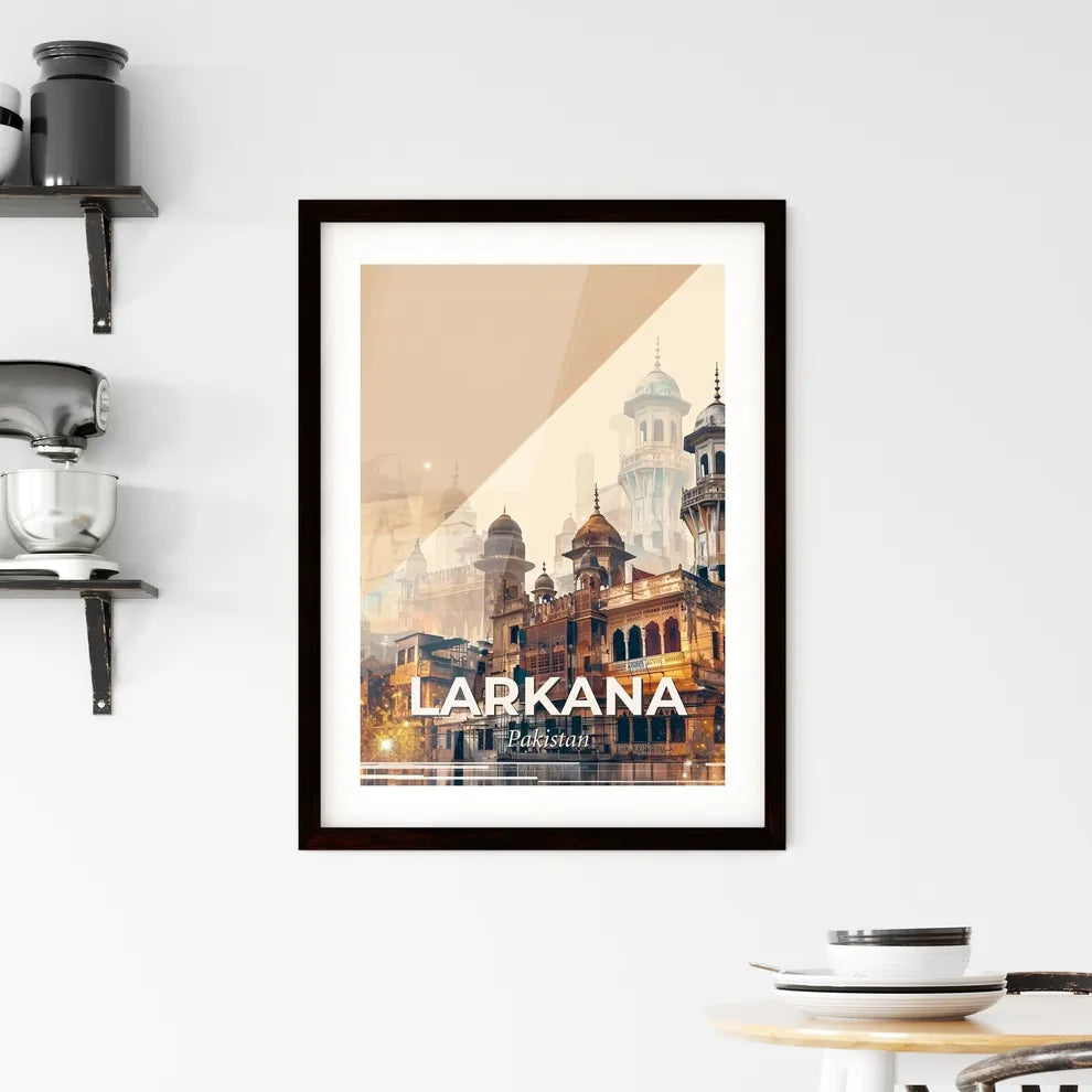 Larkana Skyline Architecture Composite Poster Framed Print
