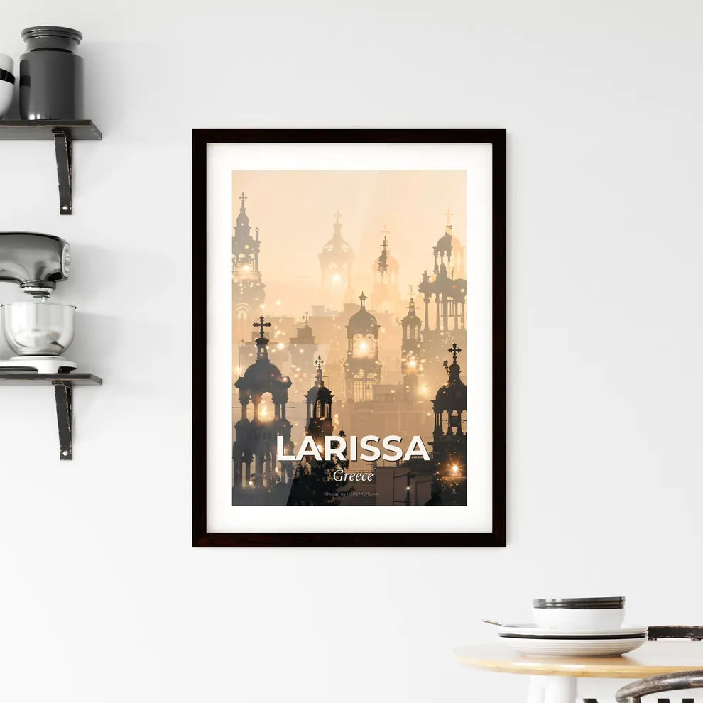 Larissa Skyline Cityscape in Double Exposure Composite Framed Print