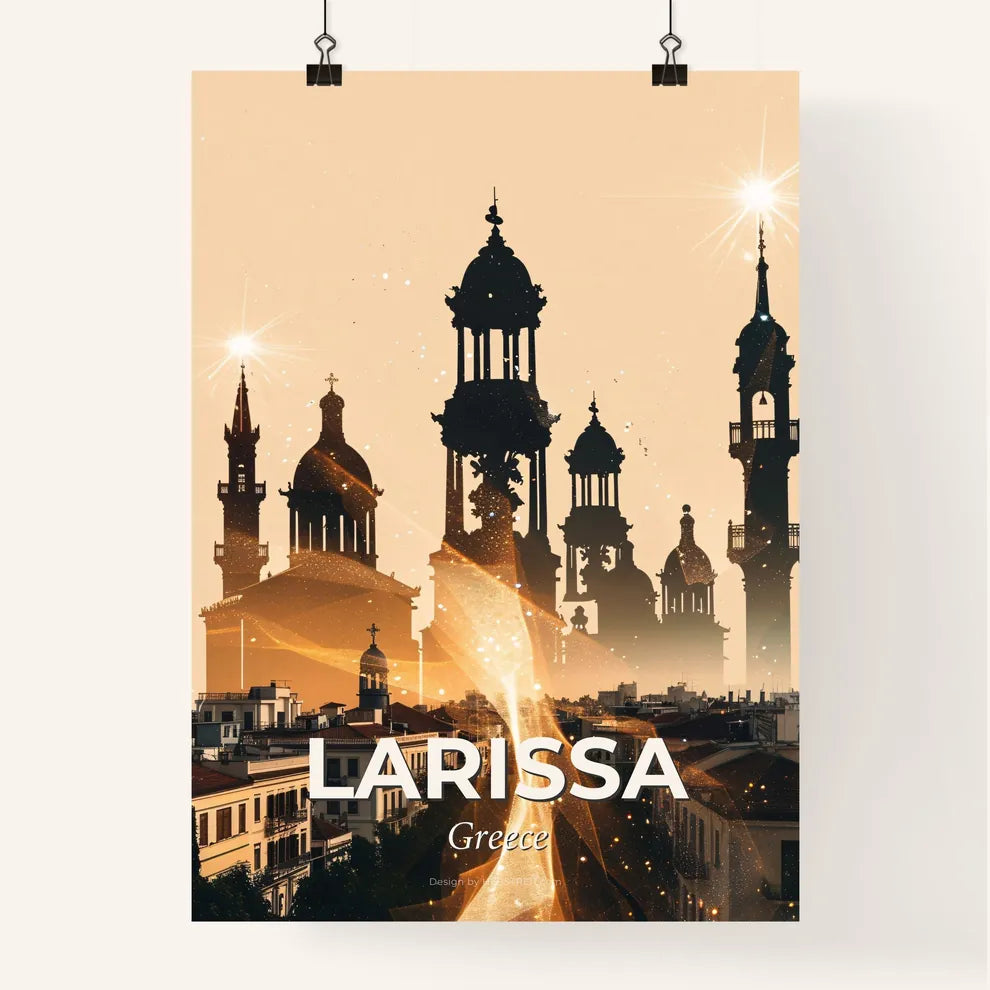 Larissa Skyline Double Exposure Composite Art Poster Poster