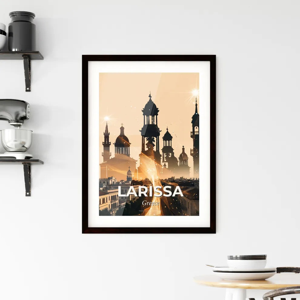 Larissa Skyline Double Exposure Composite Art Poster Framed Print