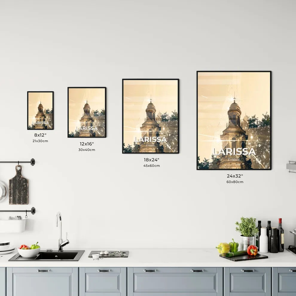 Larissa Skyline Composite Art Poster Silhouette Office Art