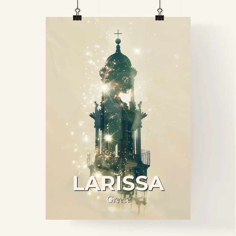 Larissa City Silhouette Skyline Poster Art Poster