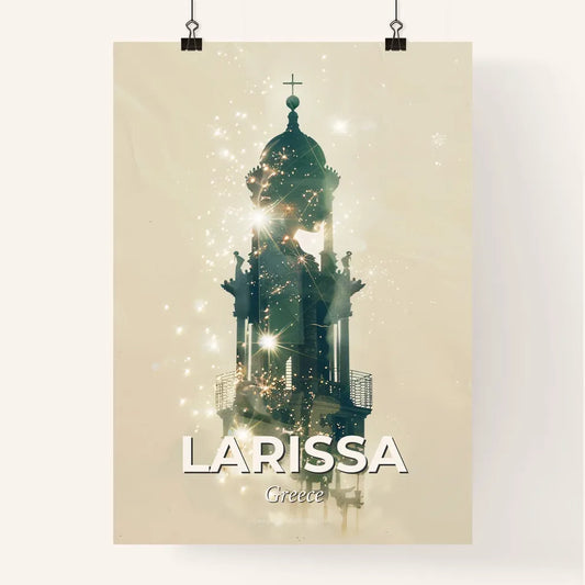 Larissa City Silhouette Skyline Poster Art Poster