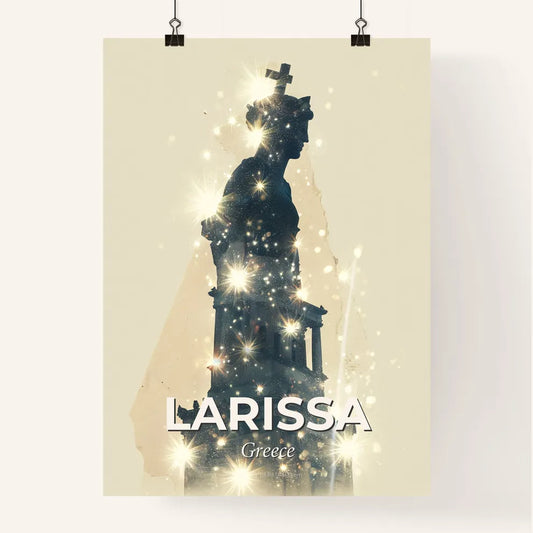 Larissa Cityscape Symphony in Beige and Sparkles Poster