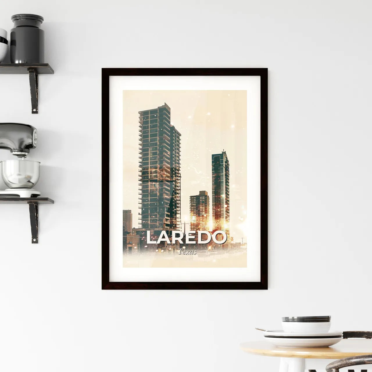 Laredo, Texas: City's Soulful Skyline Art Framed Print