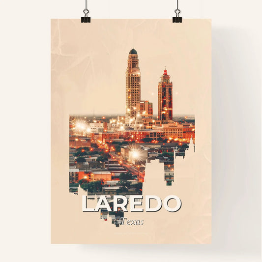 Laredo Skyline Canvas Print Poster