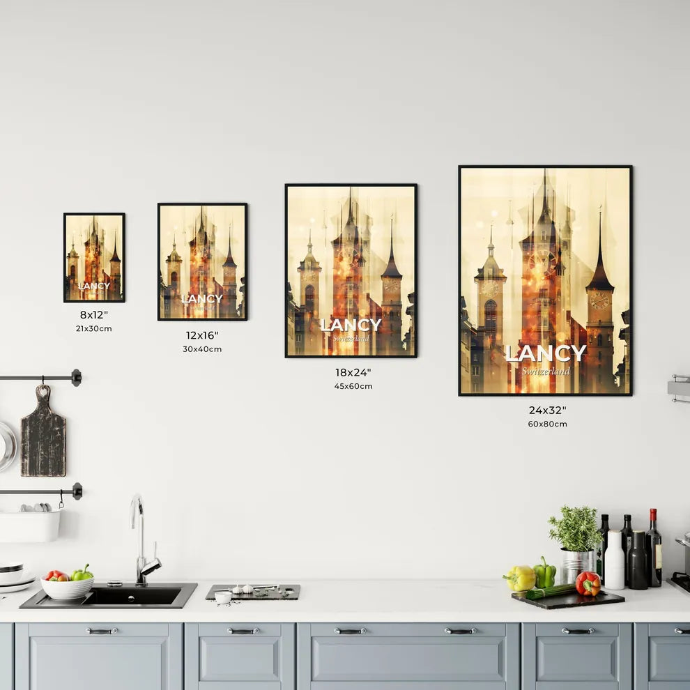 Lancy Skyline Double Exposure Art Print Office Art