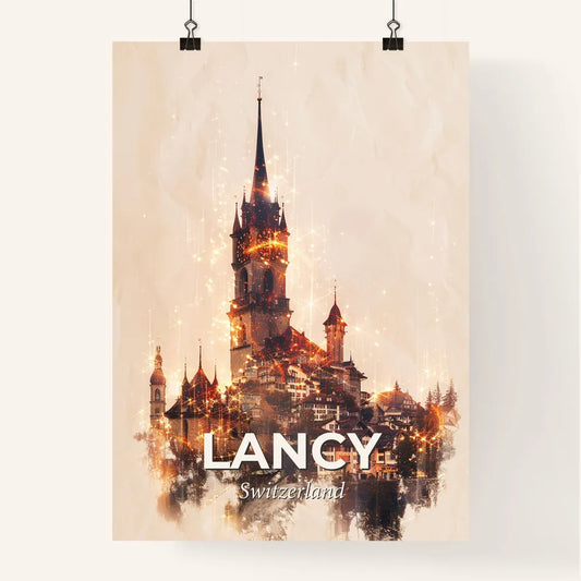 Lancy City Skyline Composite Poster Art Poster