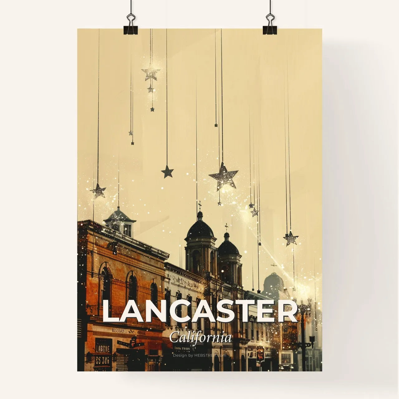 Lancaster Horizon Art Nouveau Cityscape Poster Poster