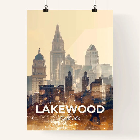 Lakewood Colorado City Skyline Composite Art Print Poster