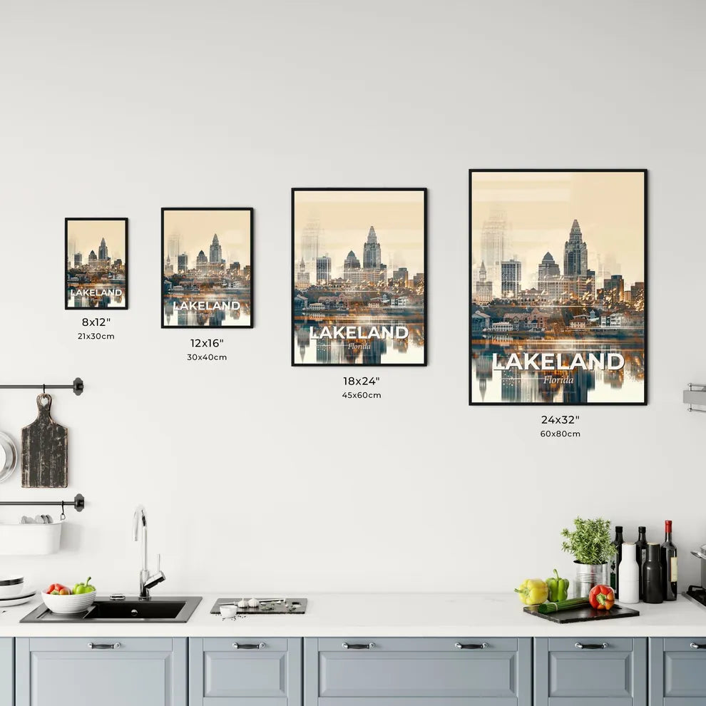 Lakeland City Skyline Composite Art Office Art