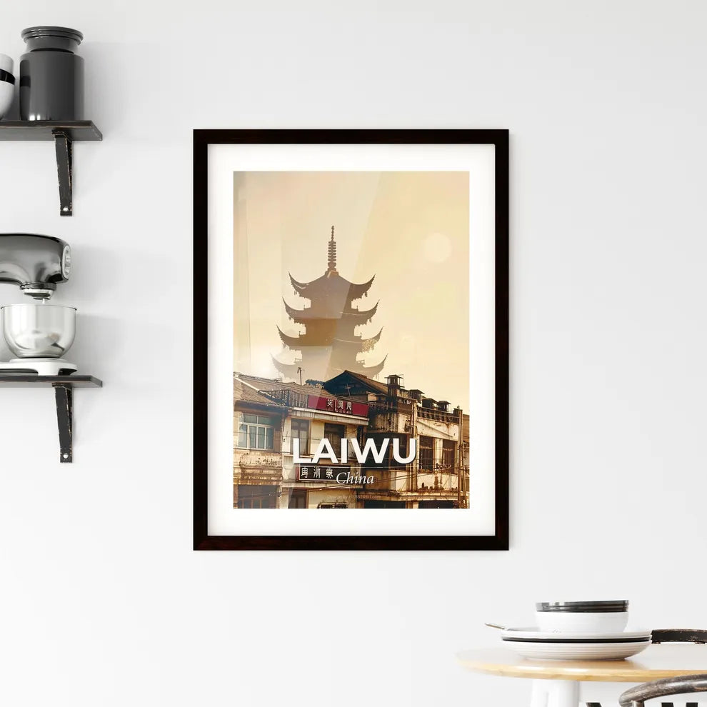 Laiwu Skyline Architecture Composite Poster Framed Print