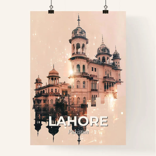 Lahore Skyline Double Exposure Local Colors Poster
