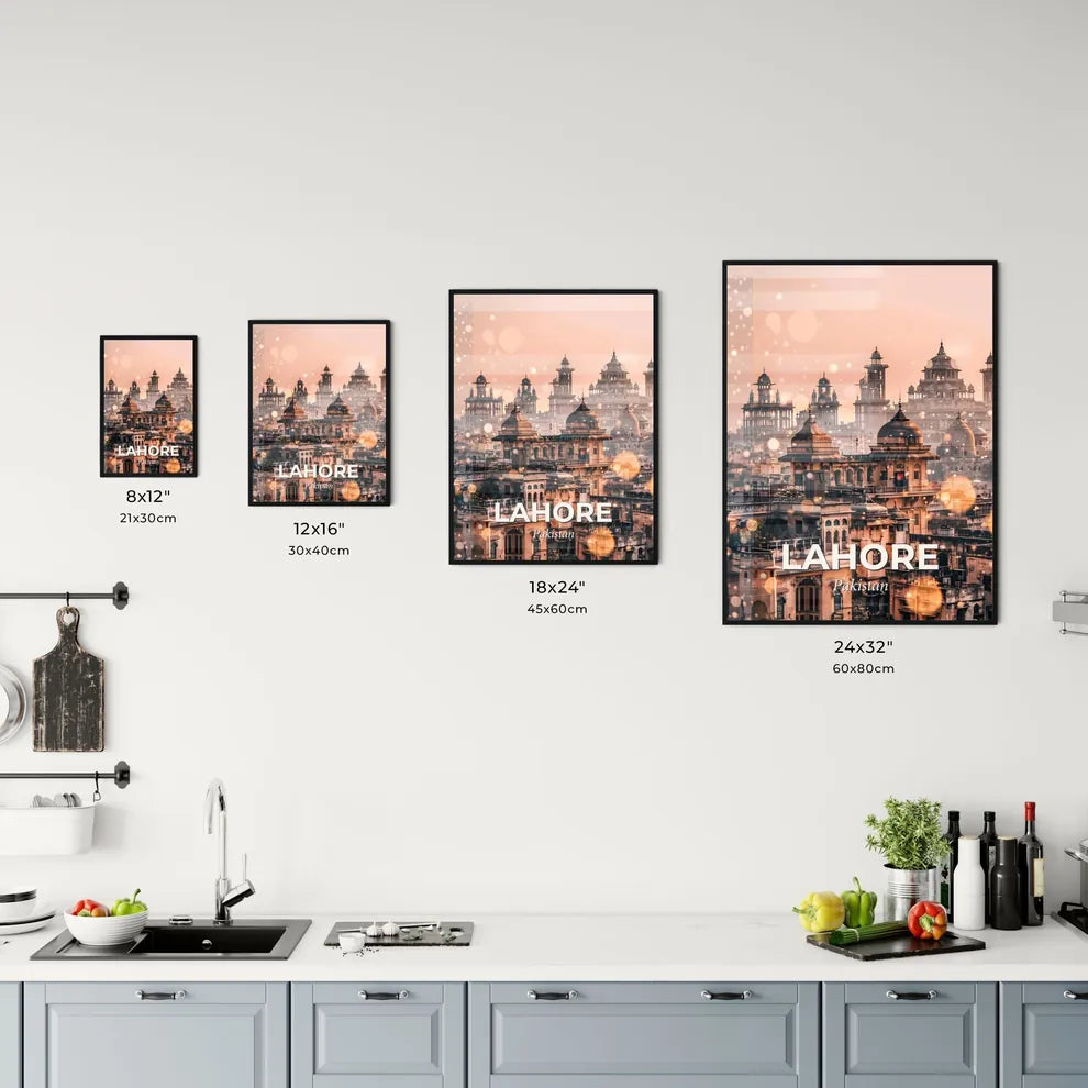 Lahore Skyline Double Exposure Composite Art Print Office Art