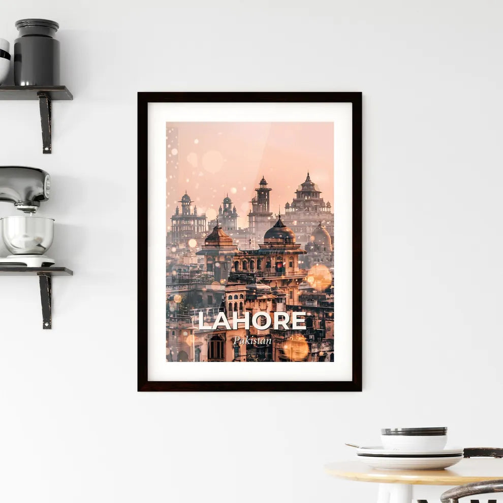 Lahore Skyline Double Exposure Composite Art Print Framed Print