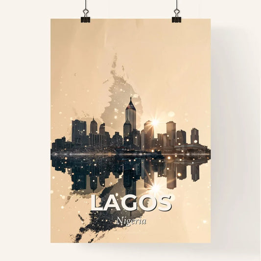 Lagos Skyline Composite Double Exposure Poster