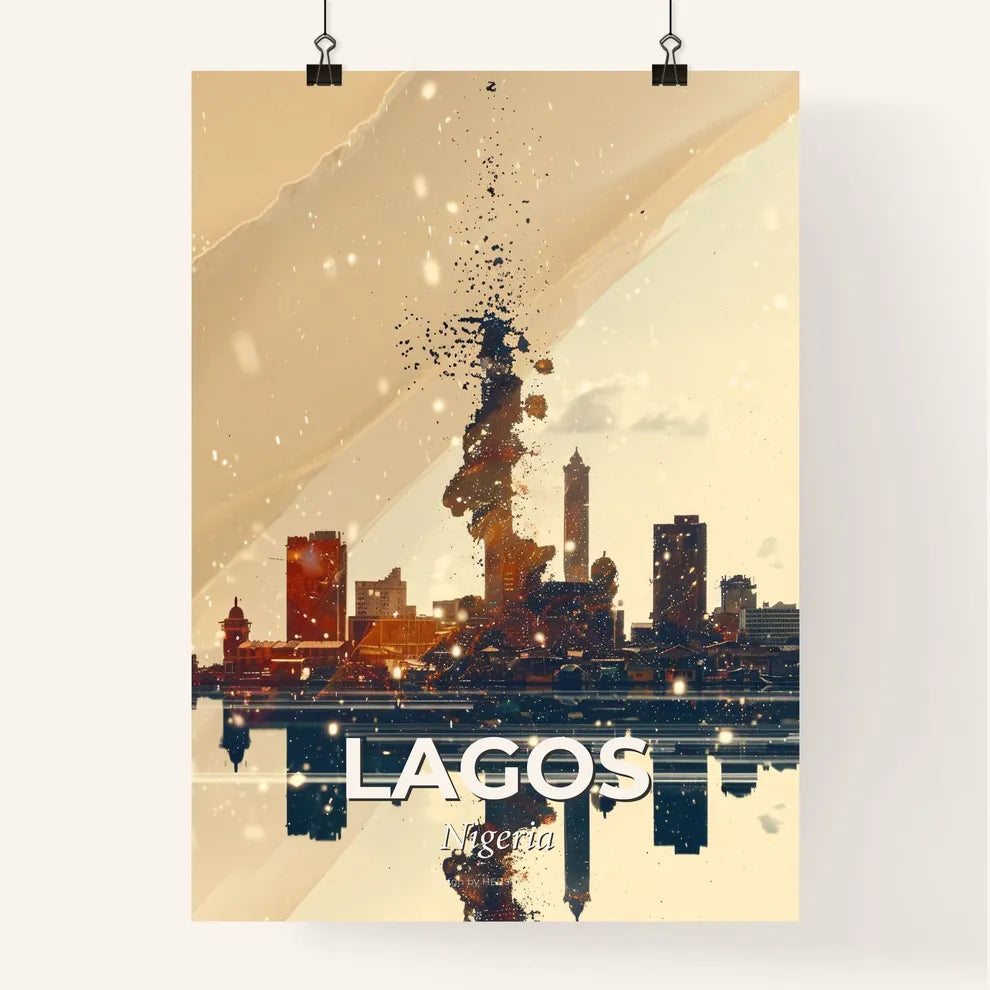 Lagos: Vibrant City Lightscape Poster Print Poster