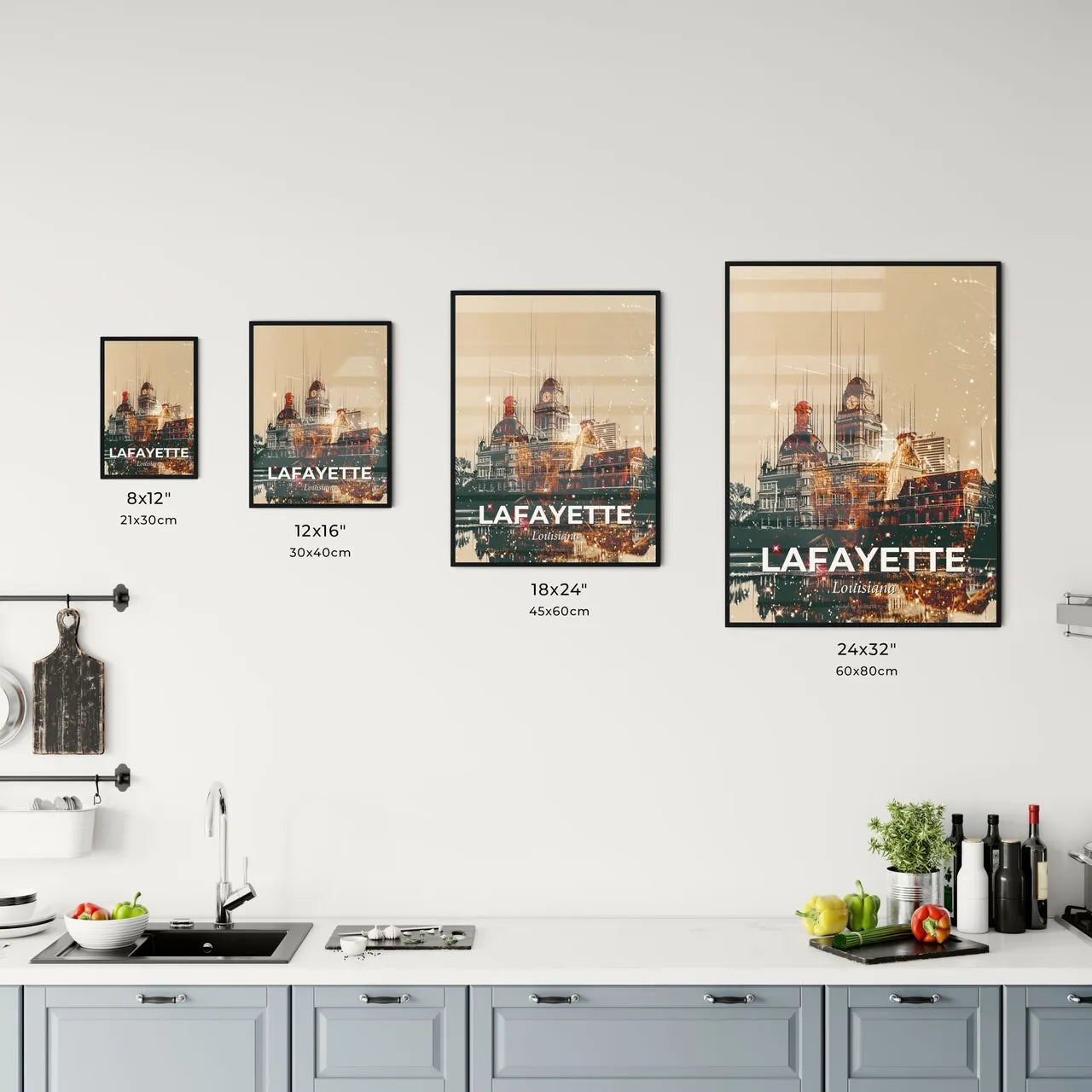 Lafayette City Skyline Composite Art Print Office Art