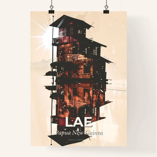 Lae Skyline Double Exposure Iconic Artwork Poster