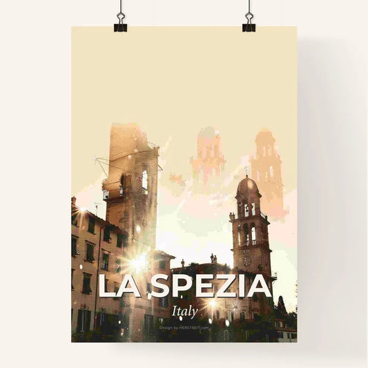 La Spezia City Fusion Skyline Icon Poster Poster