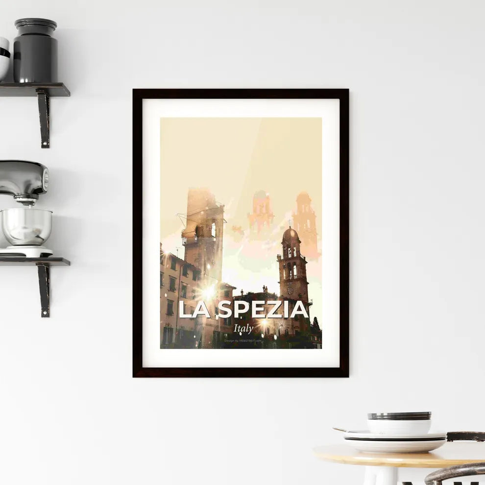 La Spezia City Fusion Skyline Icon Poster Framed Print