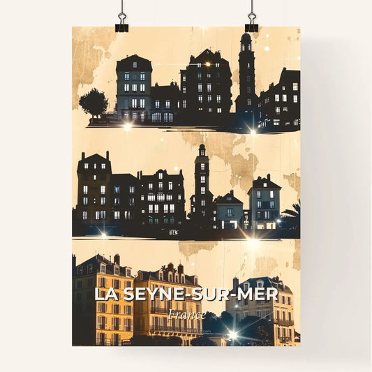 La Seyne Skyline Artistic Silhouette Poster Poster