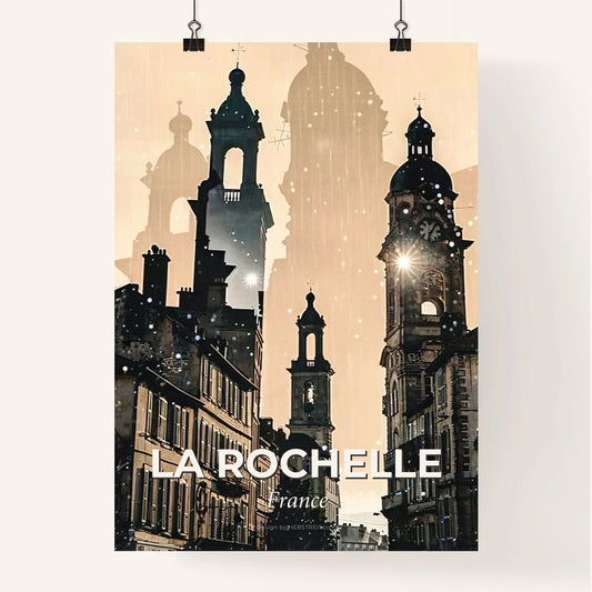 La Rochelle: City Lights Silhouette Poster