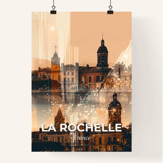 La Rochelle Skyline Silhouette Poster Poster