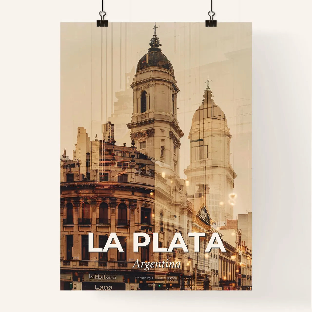 La Plata City Skyline Minimalist Poster Poster