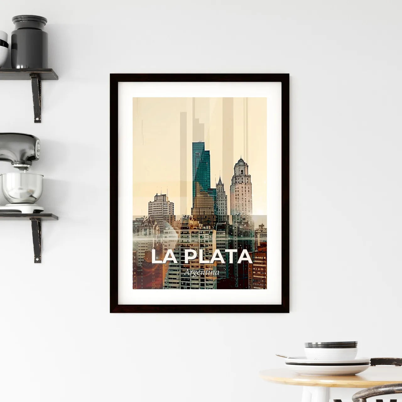 La Plata Epic City Skyline Art Framed Print