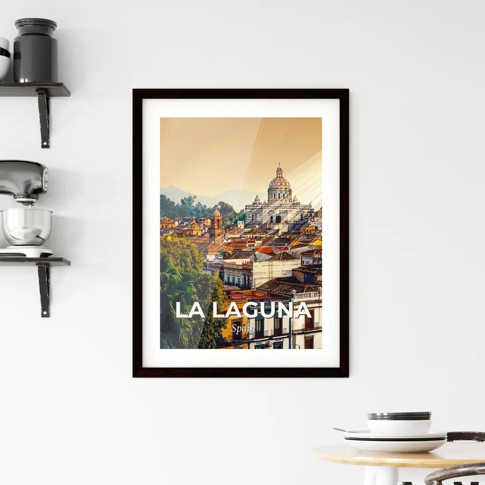 La Laguna Skyline Minimalist Art Poster Framed Print