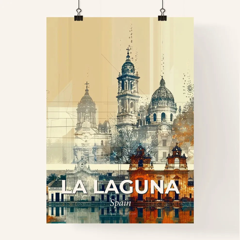 La Laguna Skyline Art Composite Poster Poster