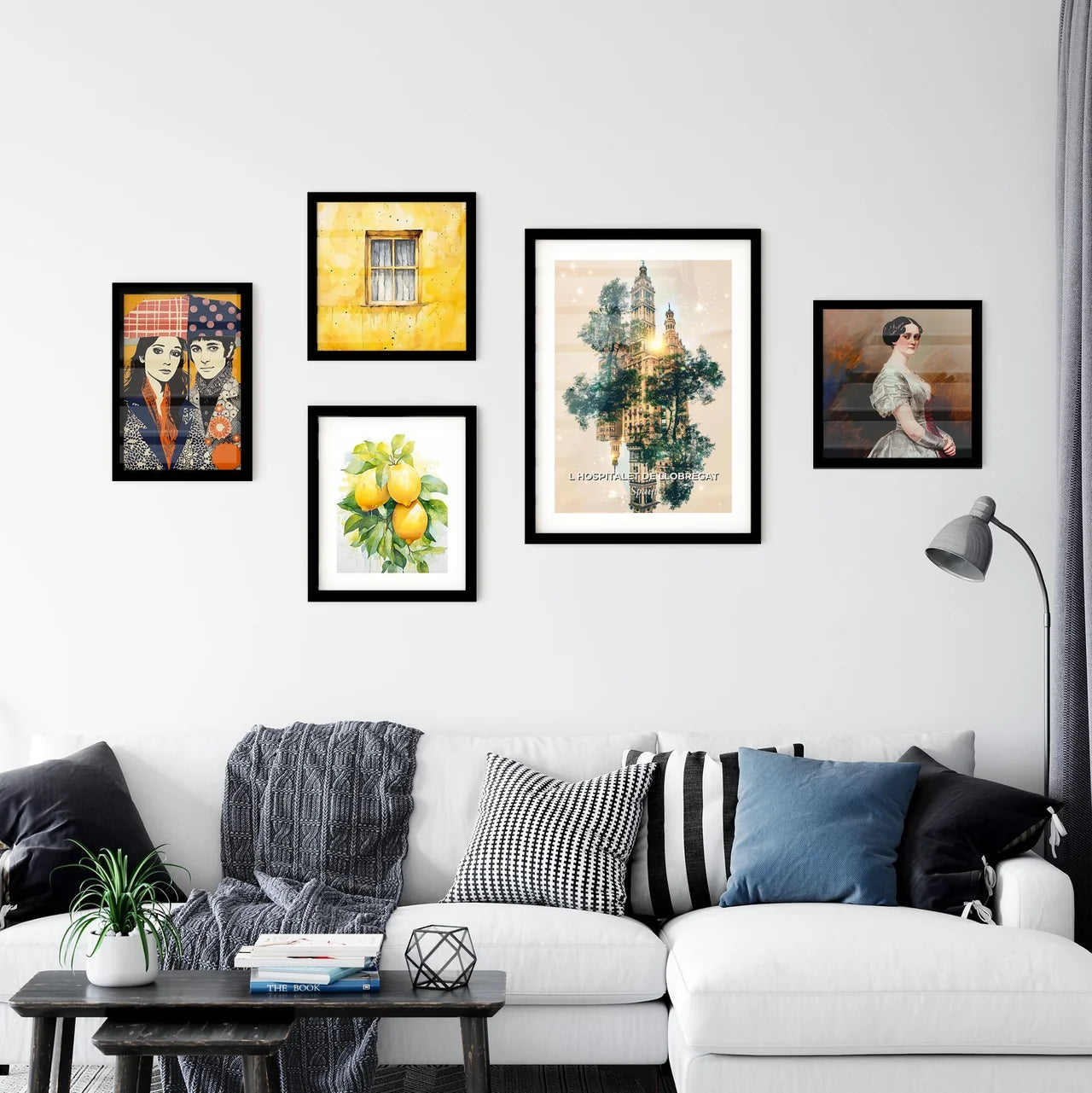 Barcelona Suburb City Lights Art Print Wall Art