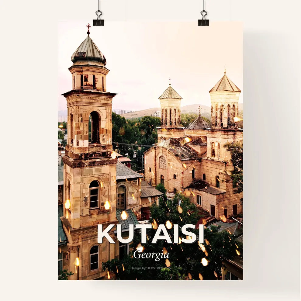 Kutaisi City Skyline Contemporary Art Poster Poster