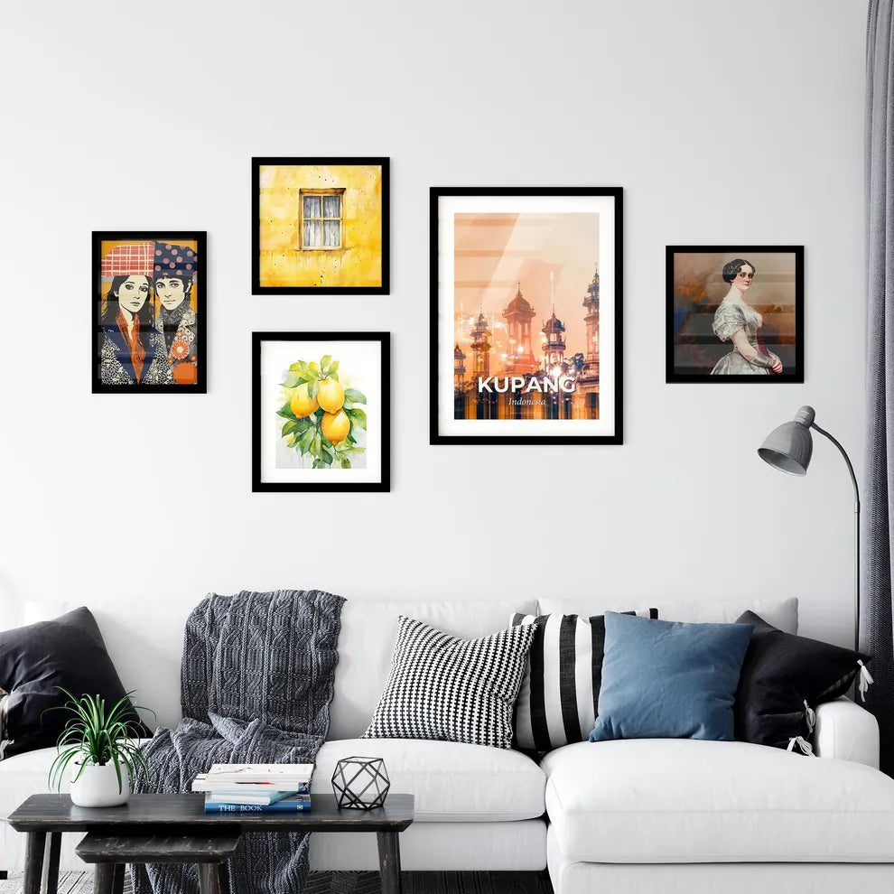 Kupang Skyline Art Print: Iconic Beauty in Vibrant Colors Wall Art