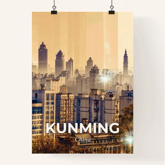 Kunming City Skyline Art Poster Poster