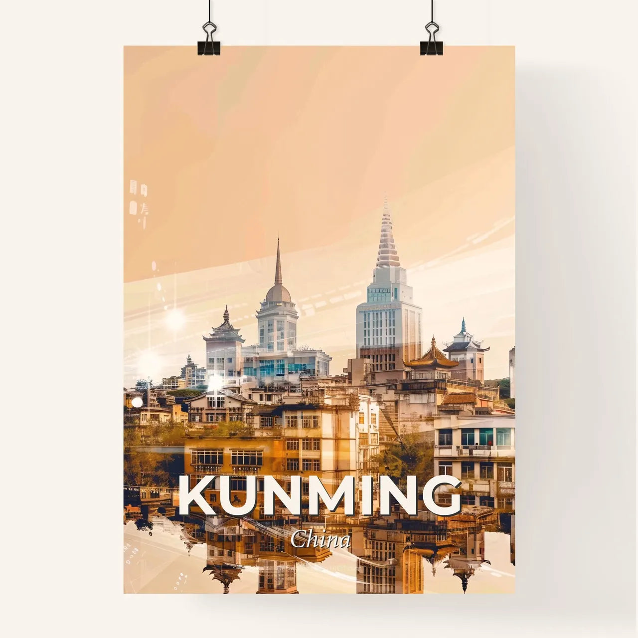 Kunming Skyline Artistic Poster Composite Poster