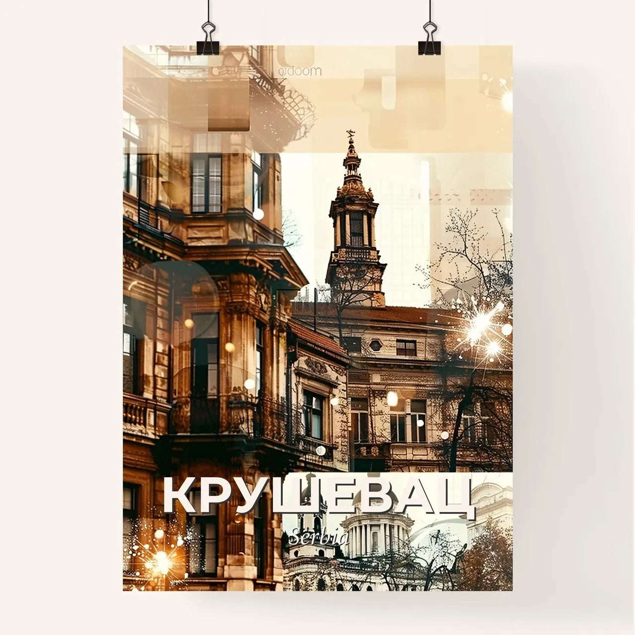 Krusevac, Serbia: City Skyline Poster Art Poster