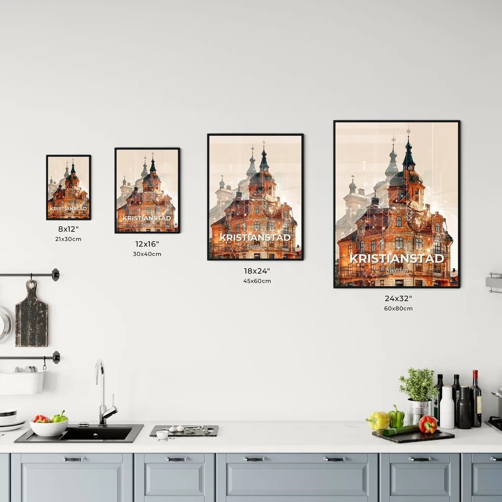 Kristianstad Skyline City Local Colors Art Office Art