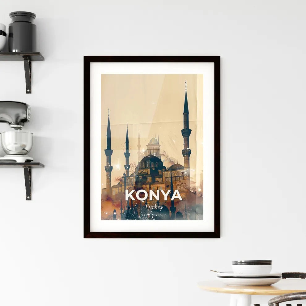 Konya Architecture and City Skyline Poster Art Framed Print