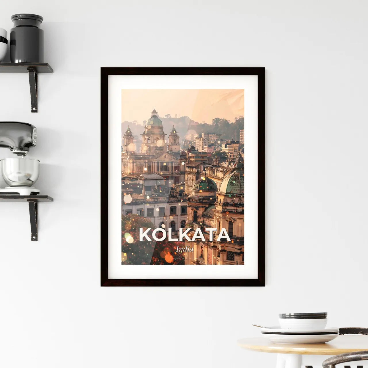 Kolkata: City Lights in Double Exposure Framed Print