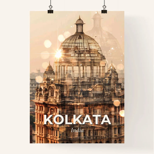 Kolkata Skyline Double Exposure Art Poster