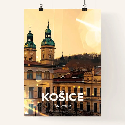 Kosice Cityscape Double Exposure Art Poster Poster