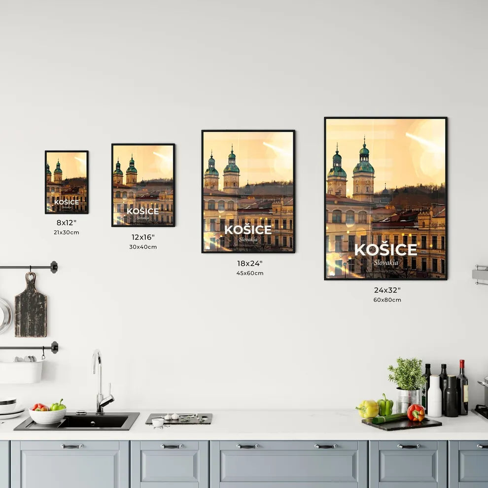 Kosice Cityscape Double Exposure Art Poster Office Art