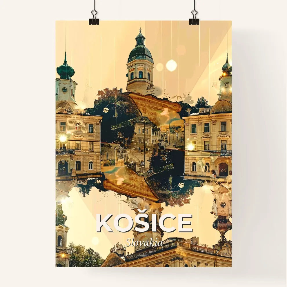 Košice Skyline Composite Art Poster Poster
