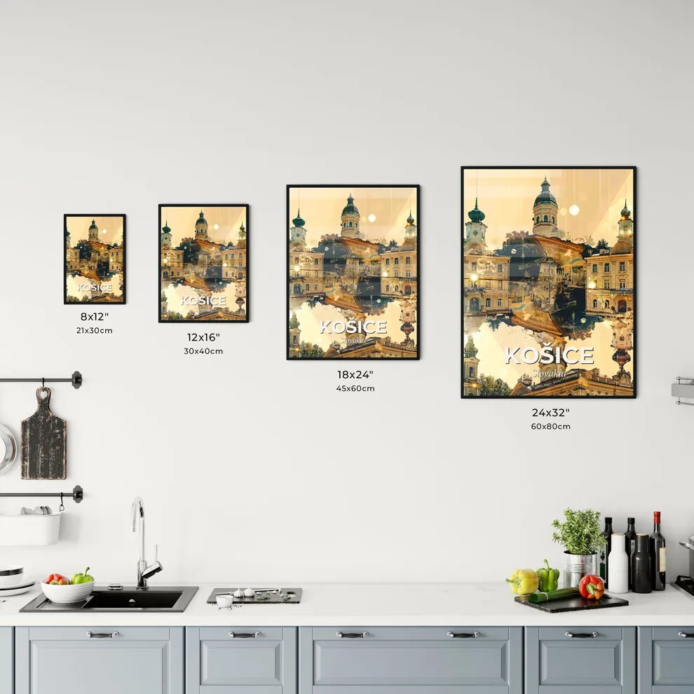 Košice Skyline Composite Art Poster Office Art