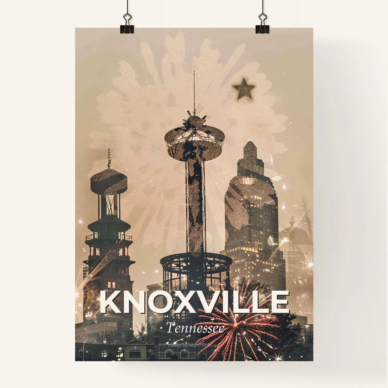 Knoxville City Skyline Poster