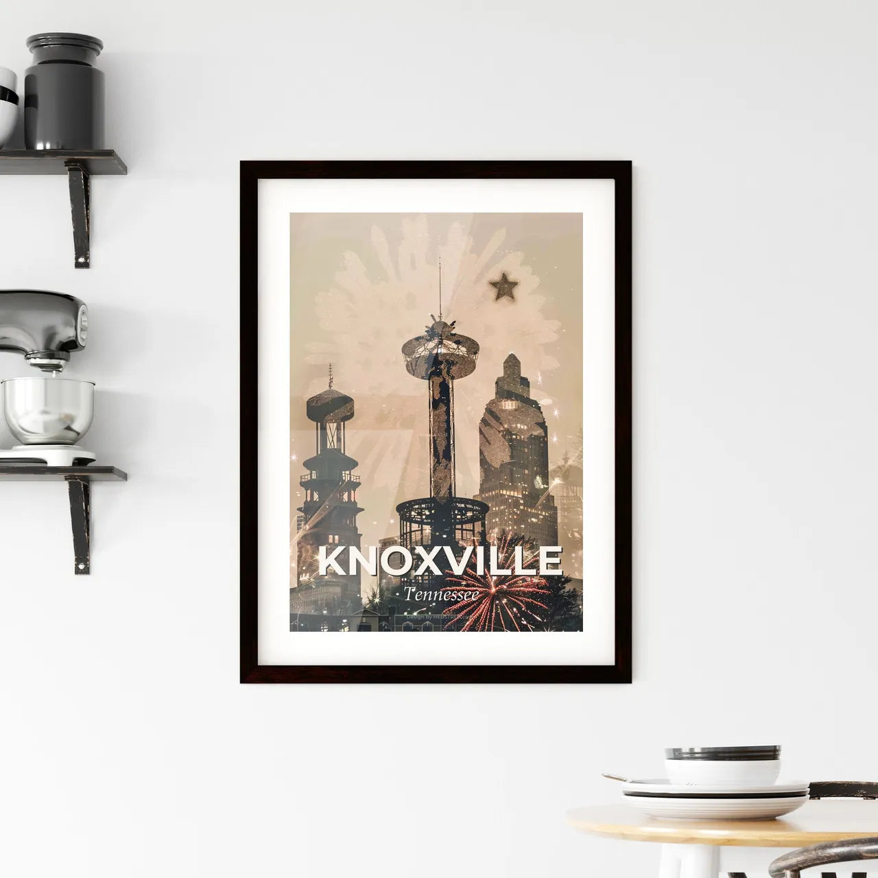 Knoxville City Skyline Framed Print