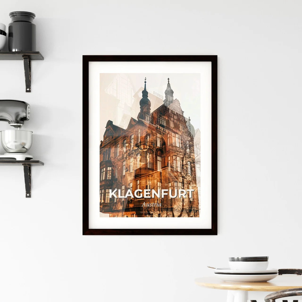 Klagenfurt Austria Skyline Art Print Framed Print